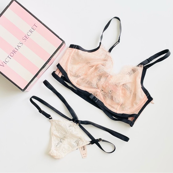 Victoria's Secret Other - 32DD XS Victoria’s Secret strappy bra set